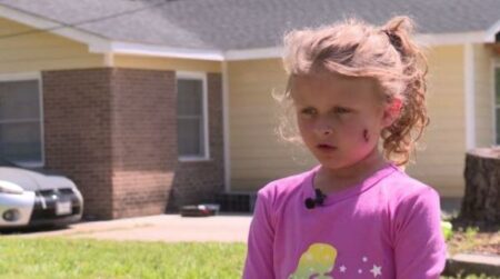 A 6-year-old who was shot over a basketball along with her Parents