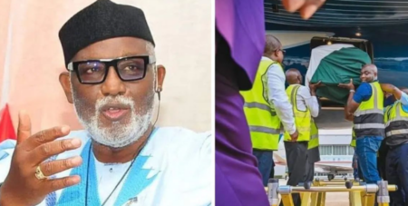 Late Ondo governor, Rotimi Akeredolu's body arrives in Nigeria from Germany